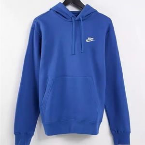 Nike logo blue hoodie embroidered